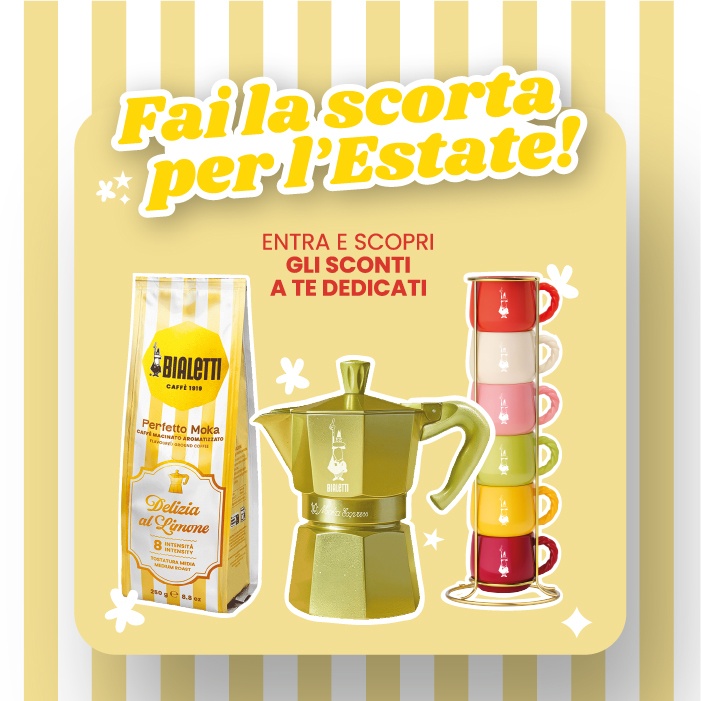 Fai il pieno di gusto per tutta l'estate con Bialetti!
